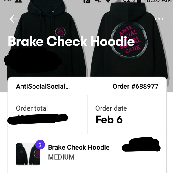 Anti social social club member's Unisex hoodie - Picture 2 of 7